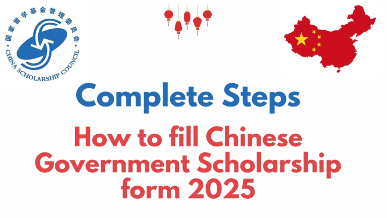 How to fill Chinese Government Scholarship form 2025 unisearch