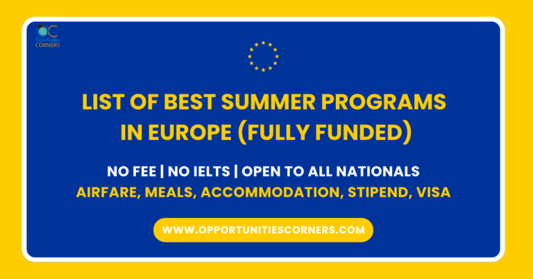 Best Summer Programs in Europe For 2025 (Fully Funded) unisearch