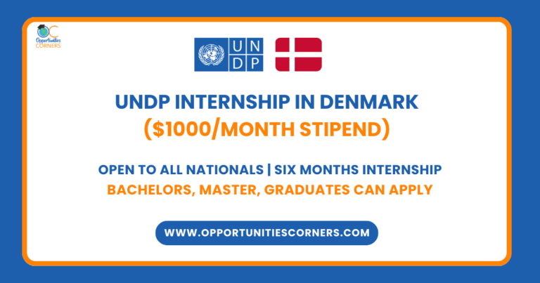 UNDP Internship 2025 in Denmark ($1000/Month Stipend)