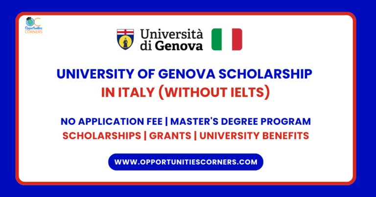 University of Genova Scholarship 2025/26 in Italy (Without IELTS) unisearch