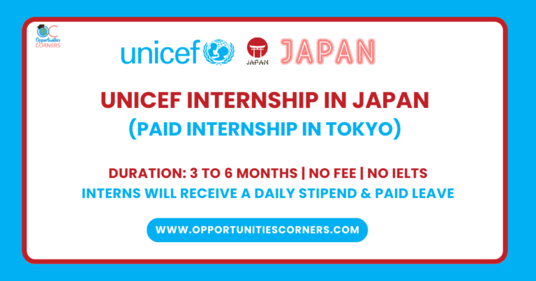 UNICEF Internship in Japan 2025 (PAID Internship in Tokyo) unisearch