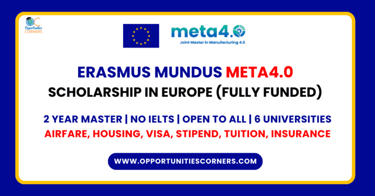 Erasmus Mundus META4.0 Scholarship 2025/27 (Fully Funded) unisearch