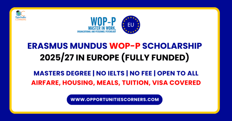 Erasmus Mundus WOPP Scholarship 2025/27 (Fully Funded) unisearch