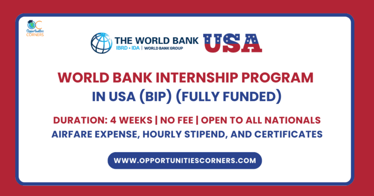 World Bank Internship 2025 in USA (BIP) (Fully Funded) unisearch