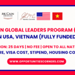 McCain Global Leaders Program (MGLP) 2025 in USA, Vietnam (Fully Funded) unisearch