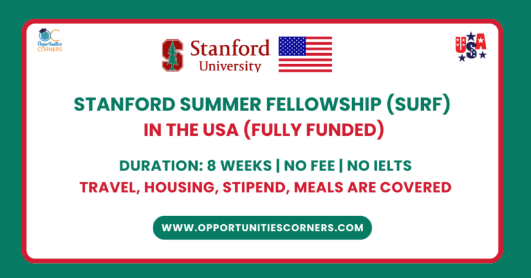 Stanford University Summer Fellowship 2025 in USA (Fully Funded) unisearch