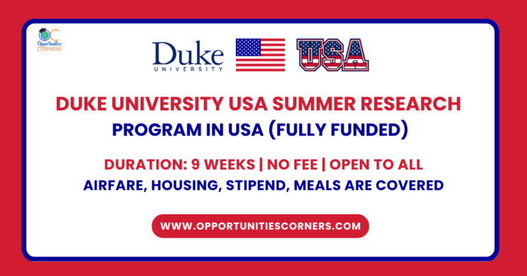 Duke University USA Summer Research Program 2025 (Fully Funded) unisearch