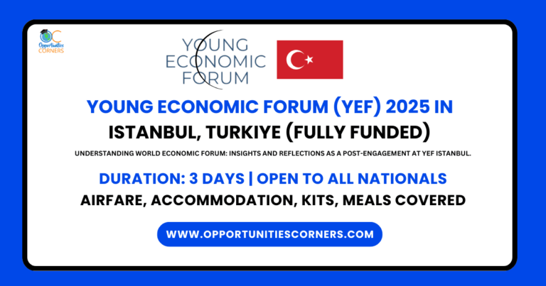 Young Economic Forum (YEF) 2025 in Turkiye (Fully Funded) unisearch