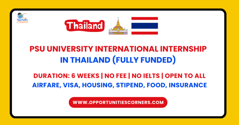 Prince of Songkla University International Internship 2025 in Thailand (Fully Funded) unisearch