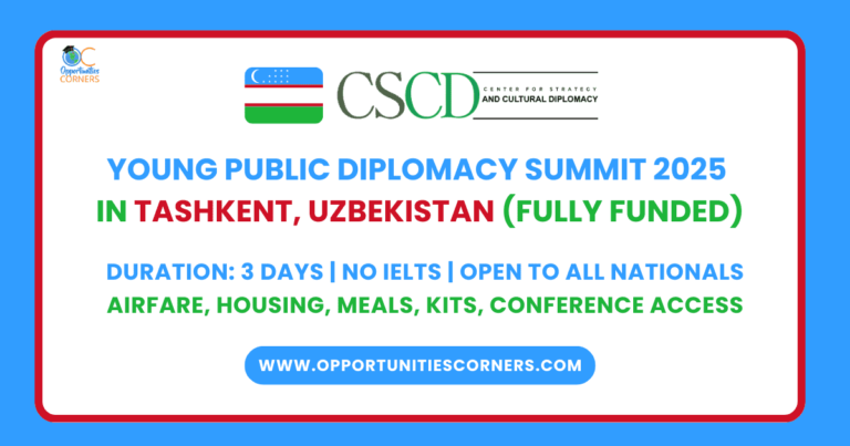 Young Public Diplomacy Summit 2025 in Tashkent, Uzbekistan (Fully Funded) unisearch