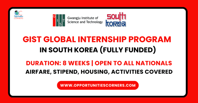 GIST Global Internship 2025 in South Korea 🇰🇷 (Fully Funded) unisearch