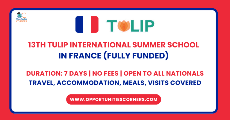 13th TULIP Summer School 2025 in France (Fully Funded) unisearch