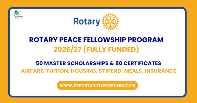 Rotary Peace Fellowship Program 2026/27 (Fully Funded) unisearch