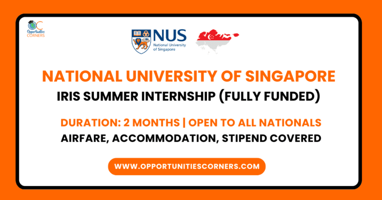 NUS Singapore IRIS Internship 2025 (Fully Funded) unisearch