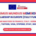 Erasmus Mundus MemBioMed Scholarship 2025/27 (Fully Funded) unisearch